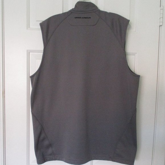 Under Armour coldgear Mens Gray Full Zip Fleece Lined Active Vest NWOT - Medium - Picture 3 of 3